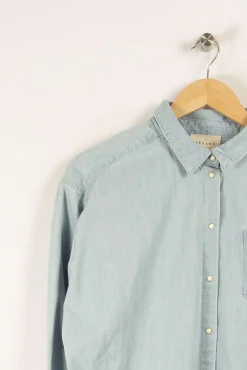 Flash Sale Sézane Chemise en jean e - Taille L/40 Bleu