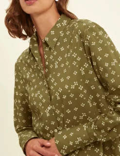 Hot Ines de la Fressange Paris Chemise Falco kaki - 36 Vert