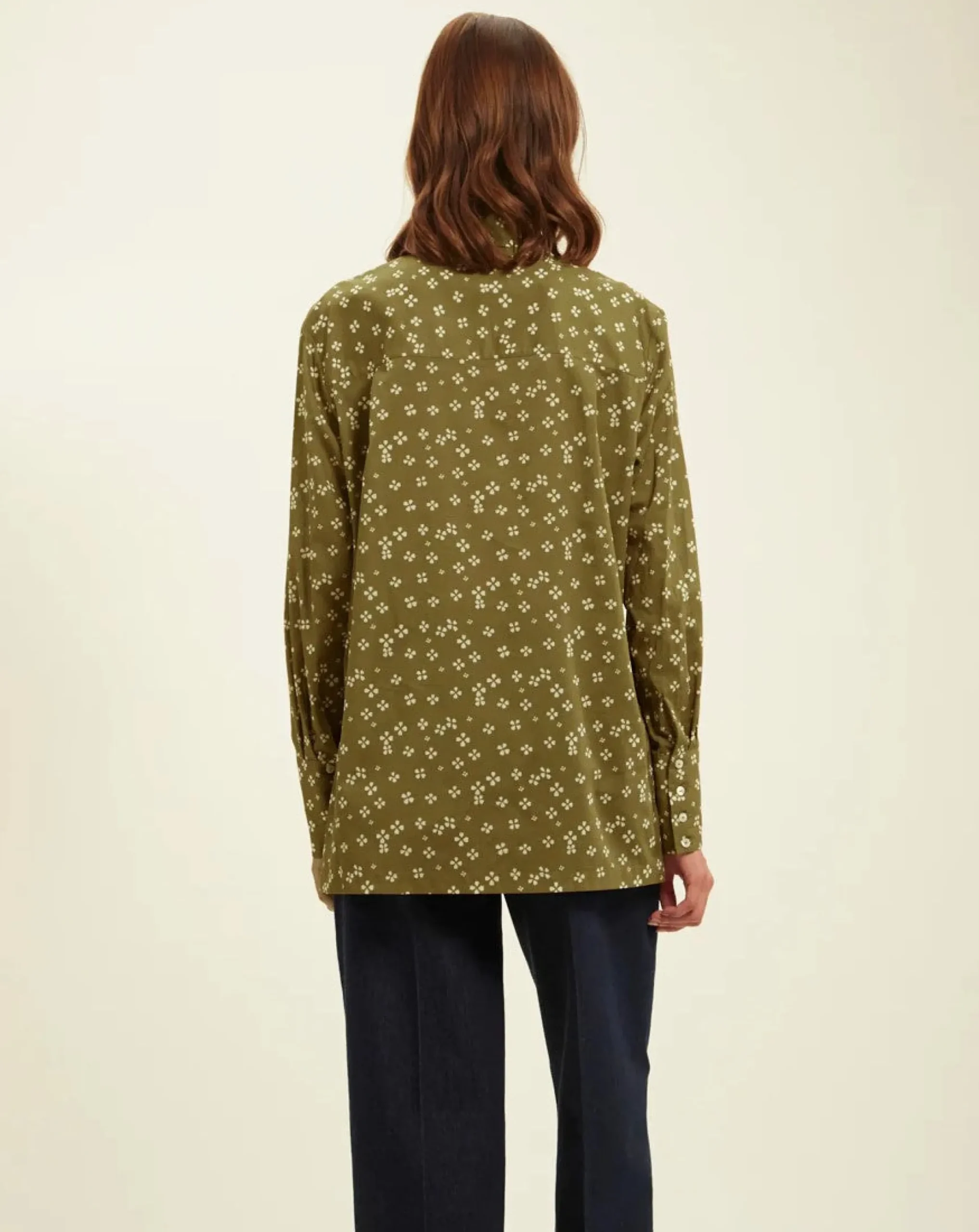 Hot Ines de la Fressange Paris Chemise Falco kaki - 36 Vert