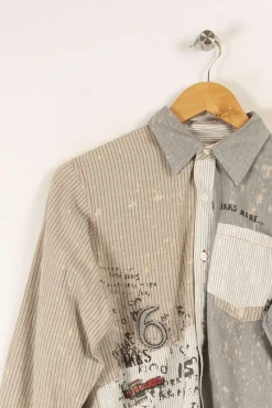 Flash Sale IKKS Chemise e à motifs - Taille XS/34 Gris