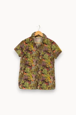Hot La Fée Maraboutée Chemise imprimée en coton biologique - S/36 Vert
