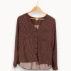 New Des petits hauts Chemise à pois - Taille M/38 Marron