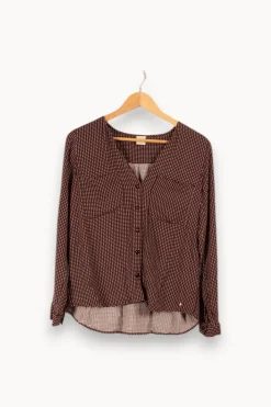 New Des petits hauts Chemise à pois - Taille M/38 Marron