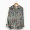 Clearance ba&sh Chemise multicolore à motifs - Taille L/40 Bleu