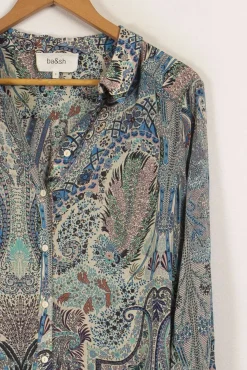 Clearance ba&sh Chemise multicolore à motifs - Taille L/40 Bleu