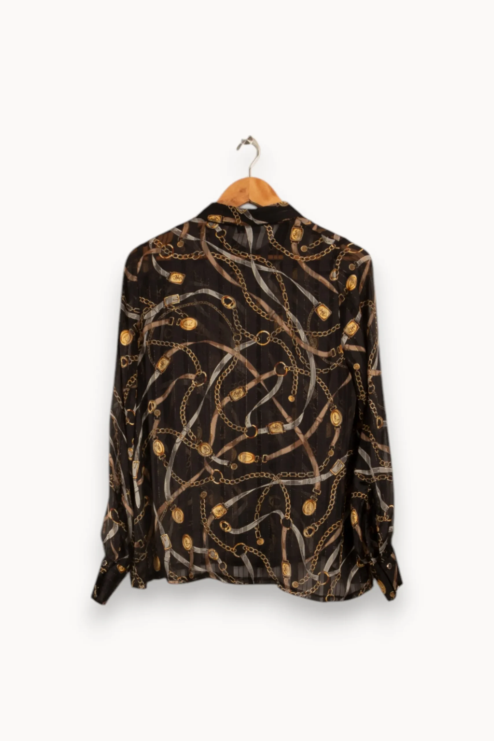 Sale Opullence Chemise e à motifs - Taille M/38 Noir