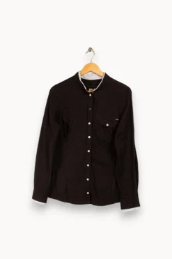 Fashion IKKS Chemise e à pois blancs - Taille L/40 Noir