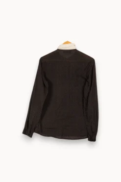 Outlet The Kooples Chemise e à pois blancs avec col - Taille L/40 Noir