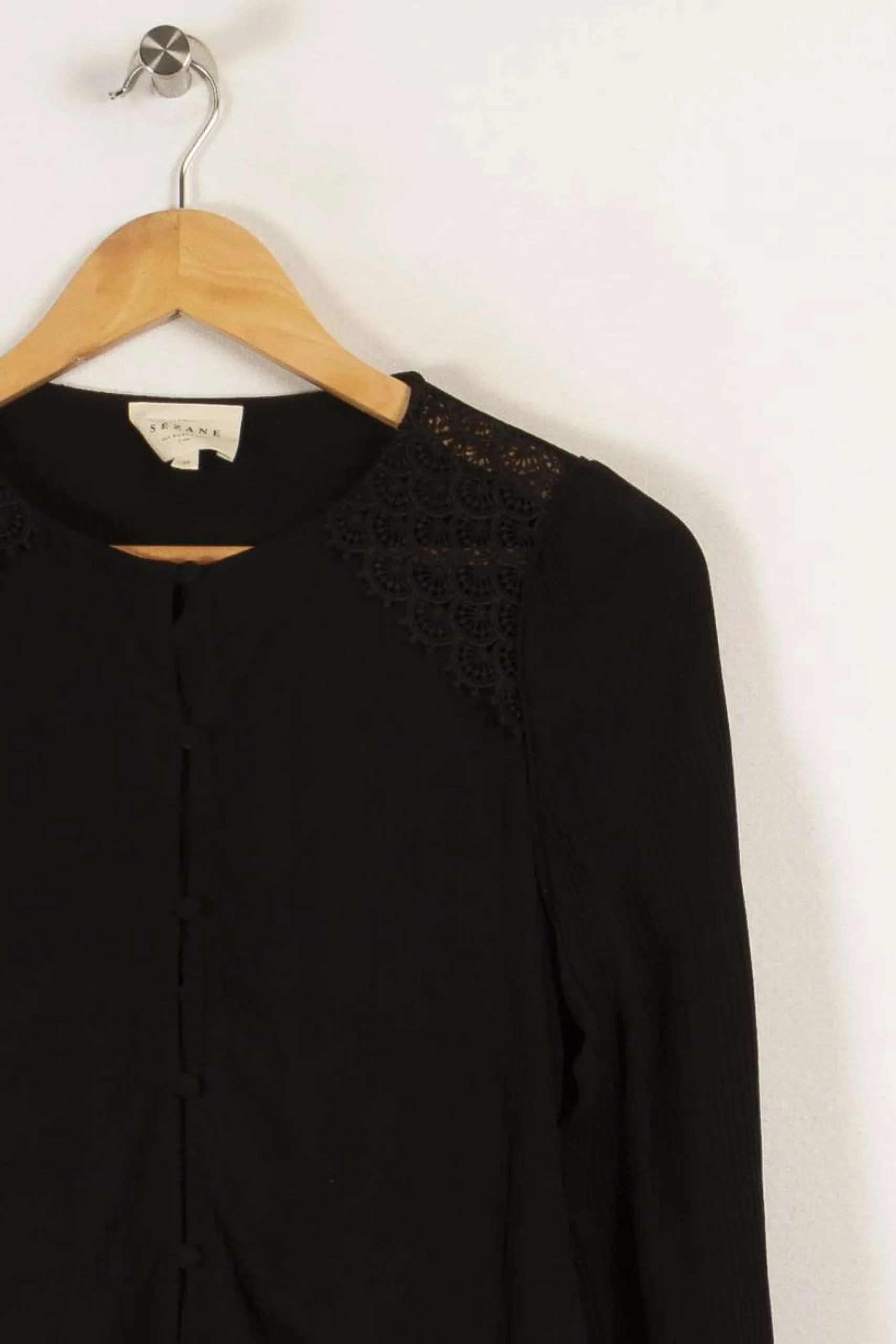 Outlet Sézane Chemise e - Taille S/36 Noir