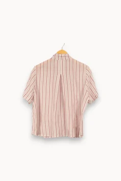 Best Sale Des petits hauts Chemise rayée - Taille L/40 Rose