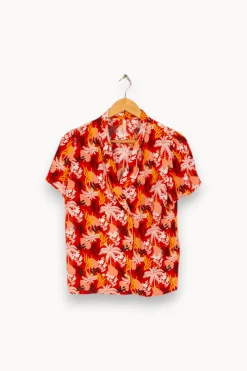 Outlet I.Code Chemise à motifs - Taille S/36 Rouge