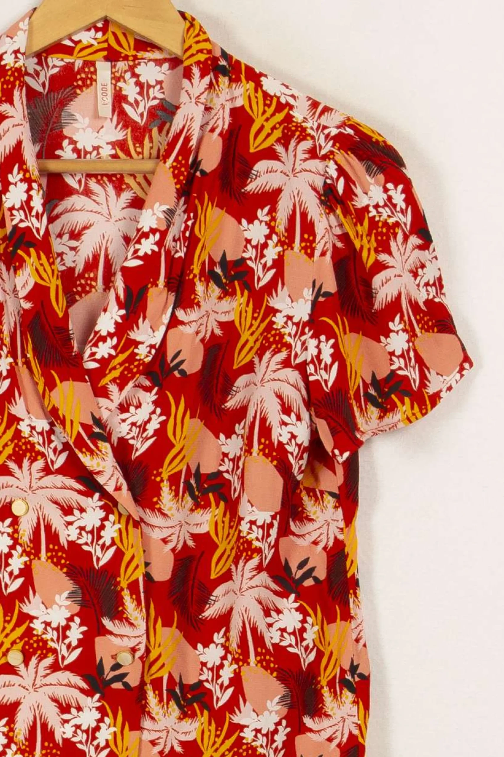 Outlet I.Code Chemise à motifs - Taille S/36 Rouge