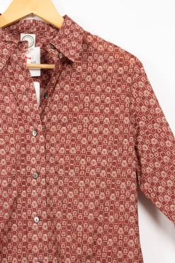 Clearance Ines de la Fressange Paris Chemise à motifs blancs - 36 Rouge