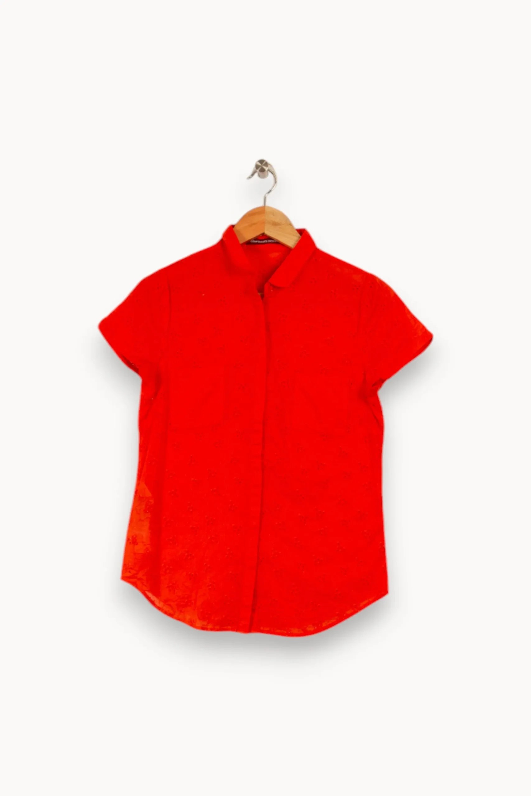 Online Comptoir des Cotonniers Chemise avec broderies - Taille M/38 Rouge