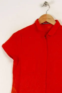 Online Comptoir des Cotonniers Chemise avec broderies - Taille M/38 Rouge