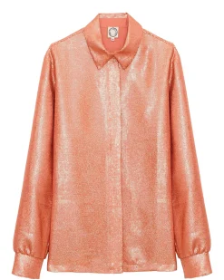 Discount Ines de la Fressange Paris Chemise Tosca à sequins - 36 Rose