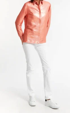 Discount Ines de la Fressange Paris Chemise Tosca à sequins - 36 Rose