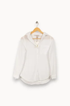 Online La Fée Maraboutée Chemise unie he en voile de coton - XS/34 Blanc