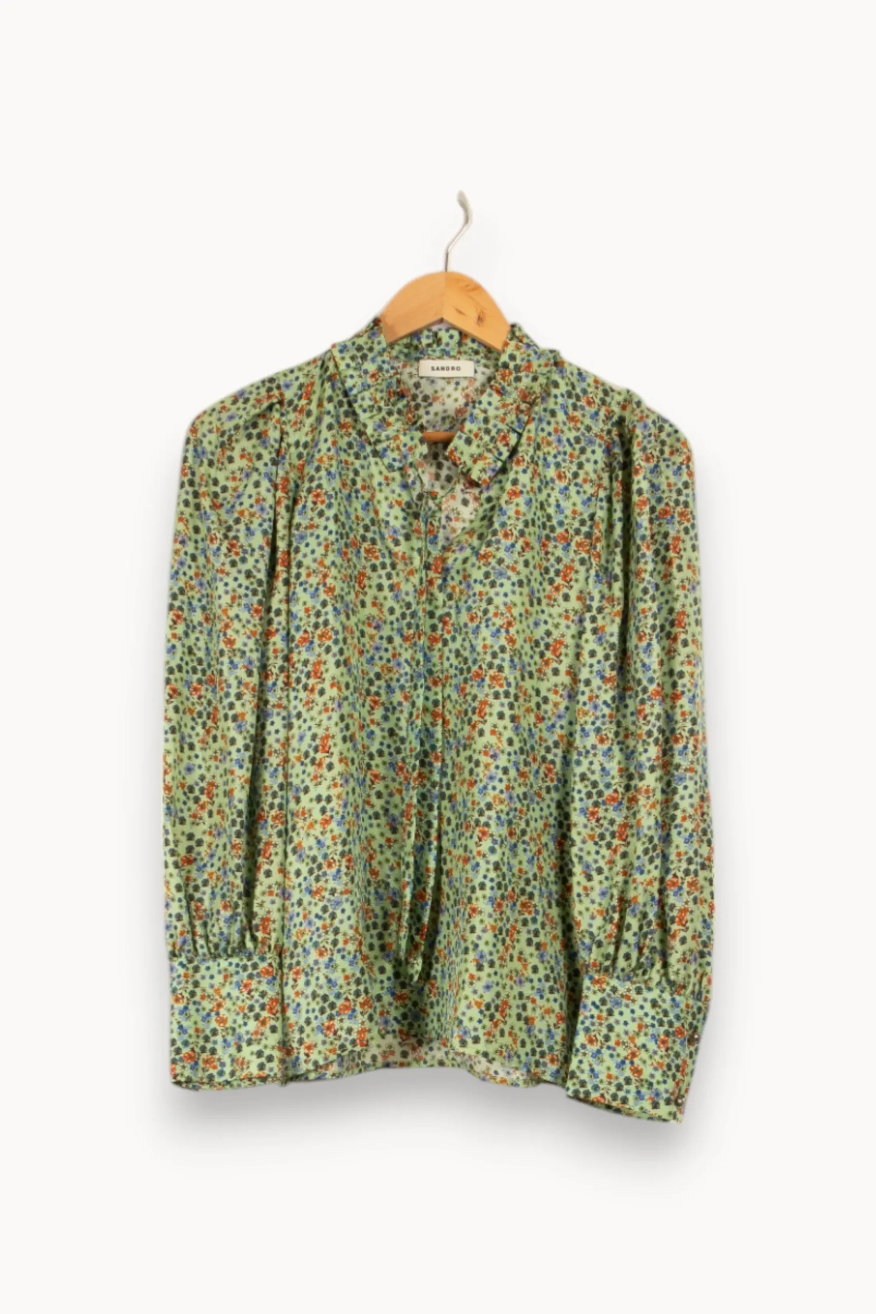 Fashion Sandro Chemise e à motifs - Taille S/36 Vert