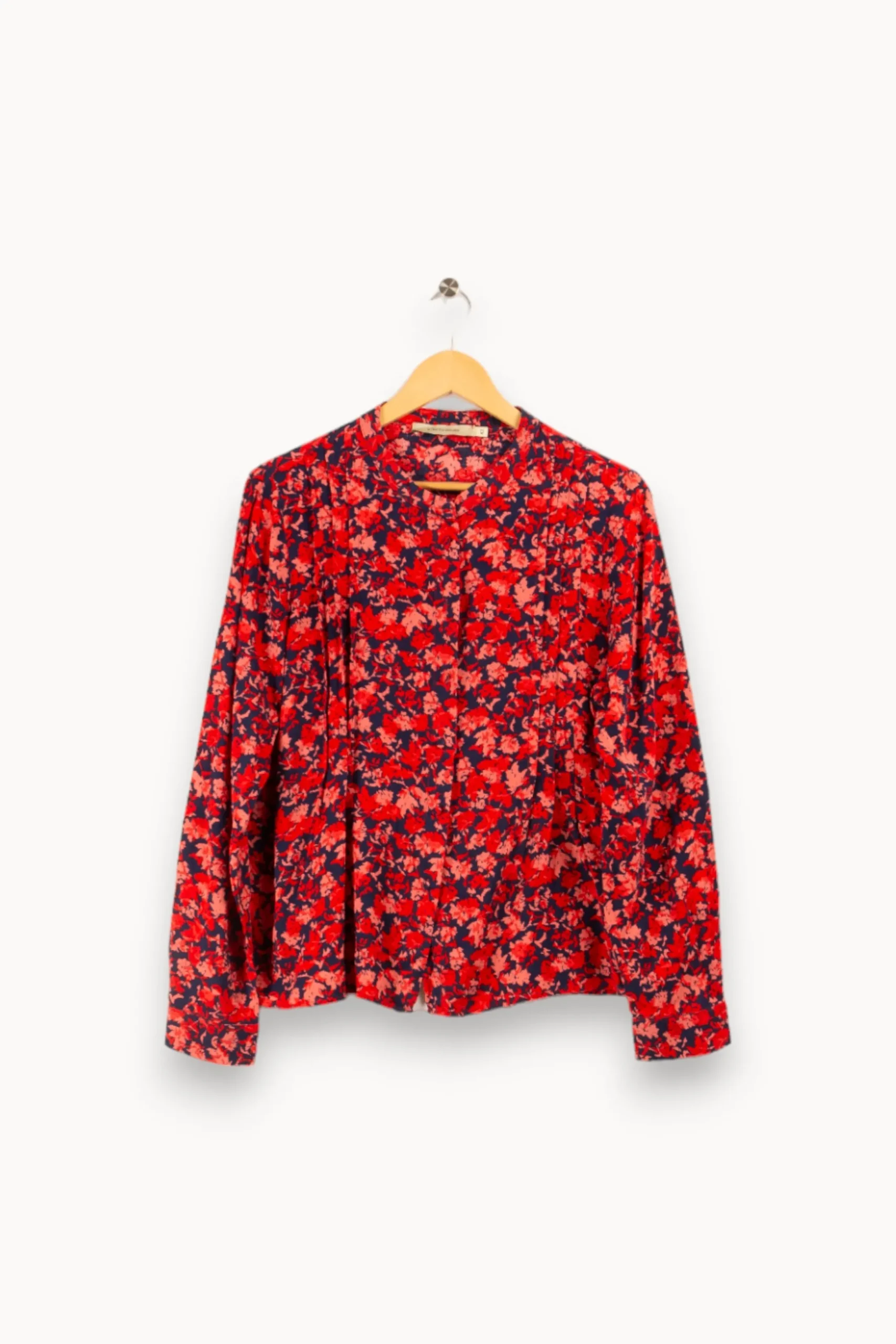 Cheap La Fée Maraboutée Chemisier à manches longues et col mao en viscose écoresponsable - XL/42 Multicolore