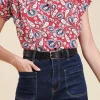 Outlet La Fée Maraboutée Chemisier ample en viscose écoresponsable Ecovero™ imprimée - XL/42 Multicolore