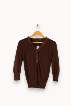 Sale Caroll Gilet - S/36 Marron