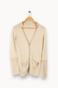 Hot Comptoir des Cotonniers Gilet - Taille S/36 Beige