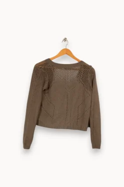 Cheap La Fée Maraboutée Gilet bleu roi manches longues encolure ronde - XS/34 Vert