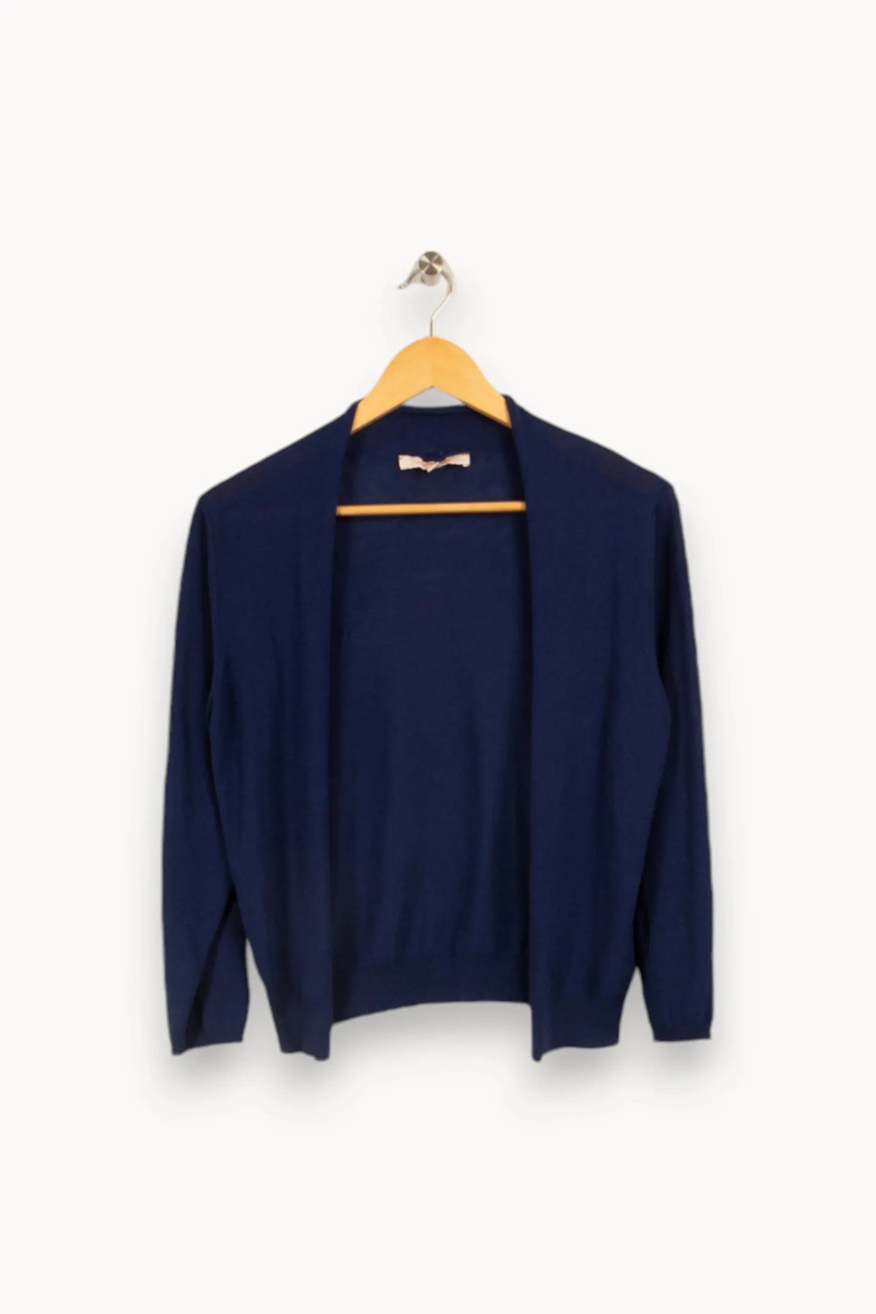 Online La Fée Maraboutée Gilet bords roulés - S/36 Bleu