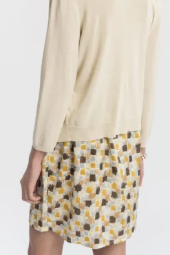 Online La Fée Maraboutée Gilet bords roulés - S/36 Bleu
