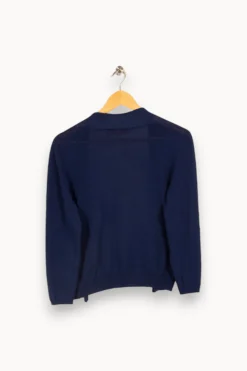 Online La Fée Maraboutée Gilet bords roulés - S/36 Bleu