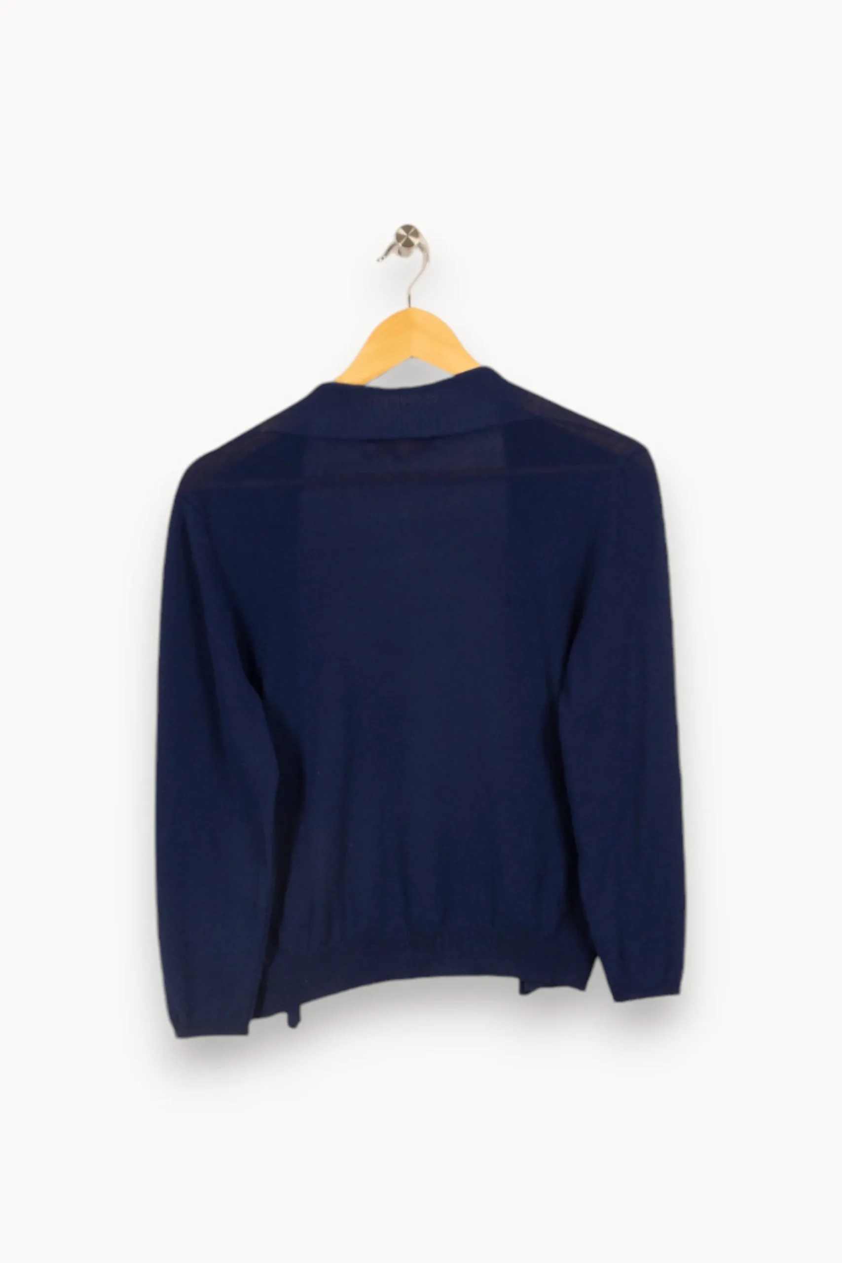 Online La Fée Maraboutée Gilet bords roulés - S/36 Bleu