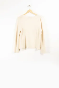 New La Fée Maraboutée Gilet coupe droite en laine mélangée - S/36 Beige