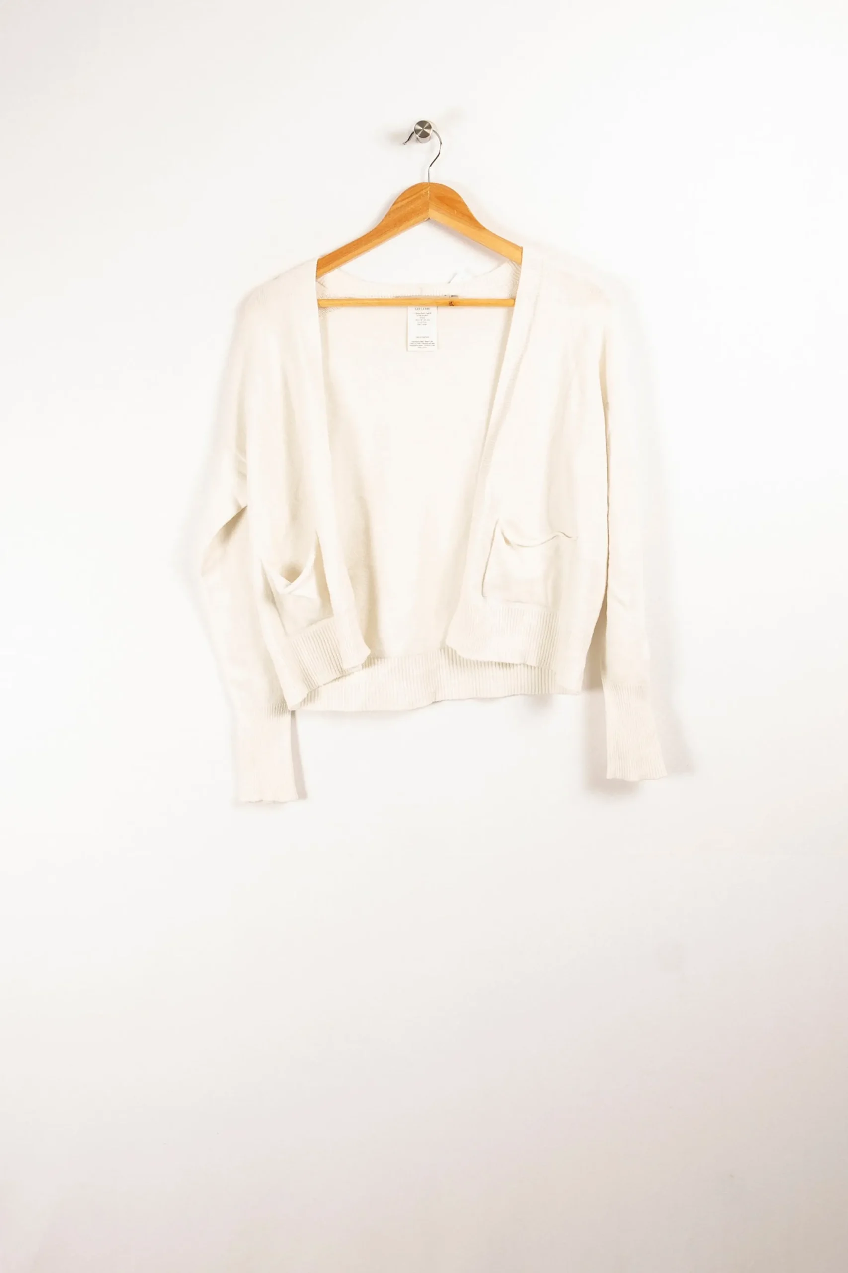 Fashion La Fée Maraboutée Gilet court maille fine en laine mélangée - XS/34 Blanc
