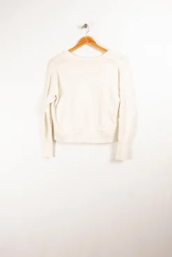 Fashion La Fée Maraboutée Gilet court maille fine en laine mélangée - XS/34 Blanc