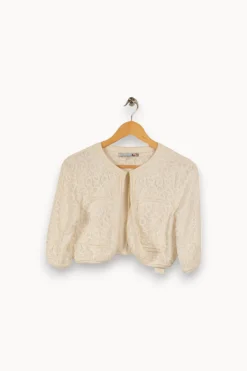 Sale La Fée Maraboutée Gilet en dentelle he - Taille M/38 Blanc