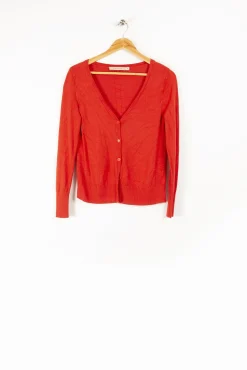 Shop La Fée Maraboutée Gilet maille fine - XS/34 Rouge