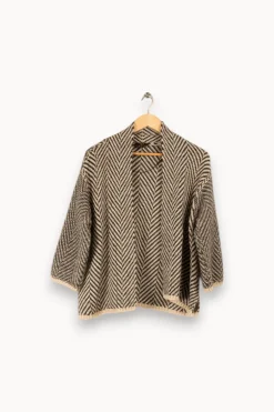 Best Sale Maison 123 Gilet rayé et beige - Taille S/36 Marron