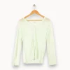 Discount Majestic Filatures Gilet - Taille S/36 Vert