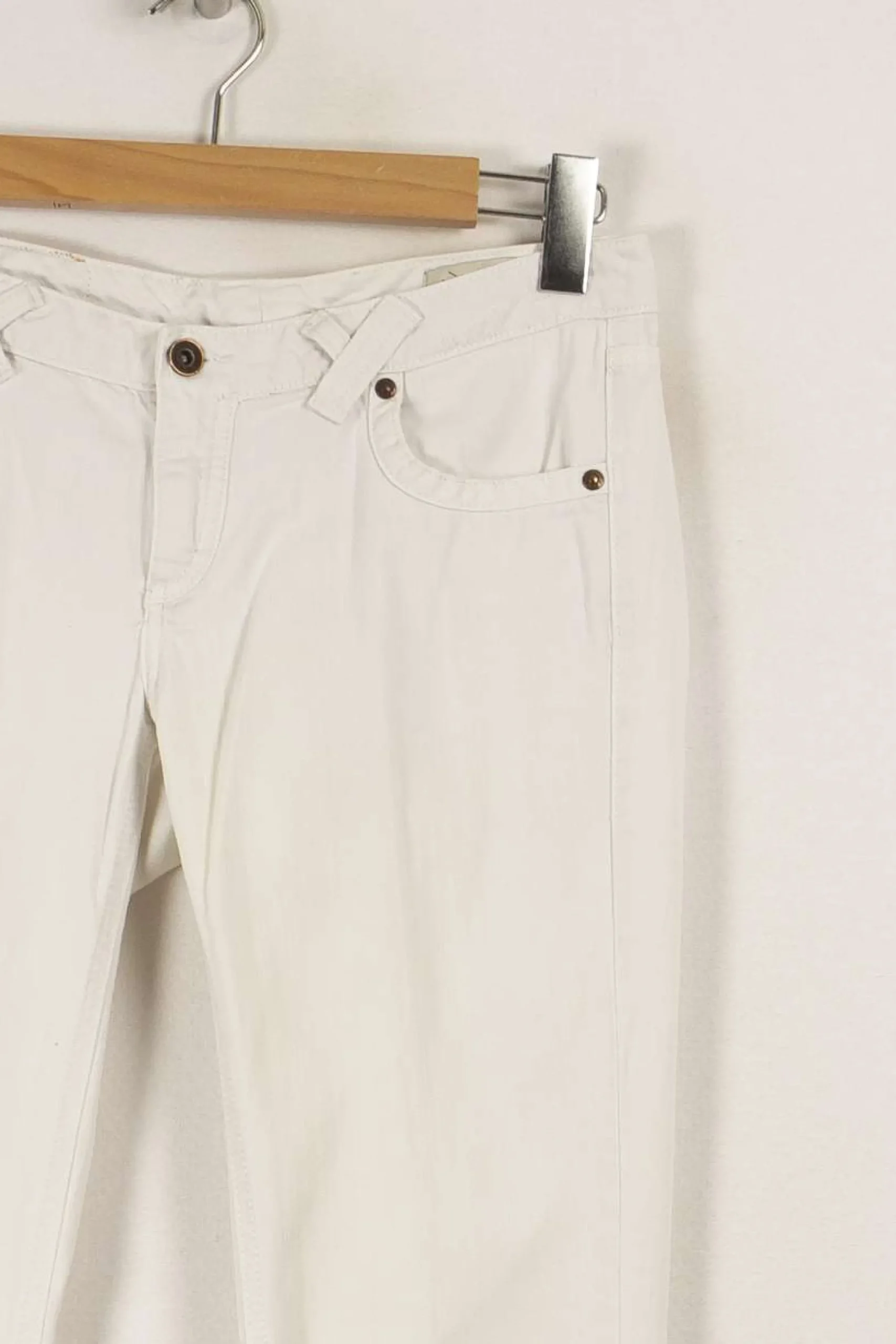 Outlet Sandro Jean - Taille L/40 Blanc