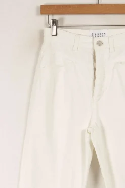 Sale Claudie Pierlot Jean - Taille S/36 Blanc