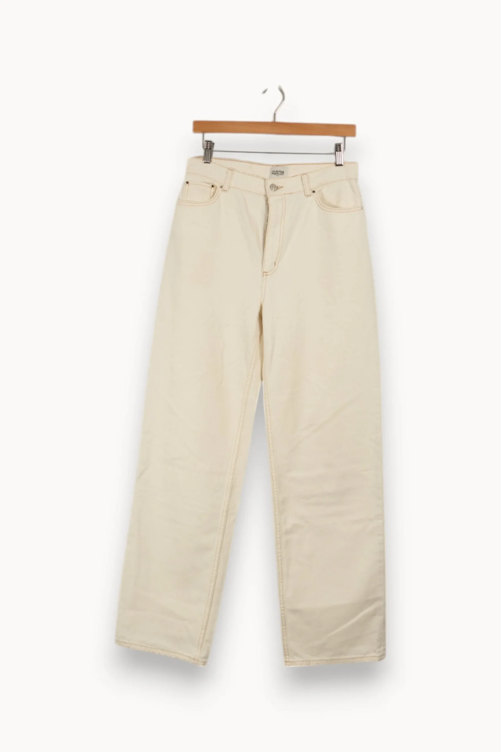 Cheap Claudie Pierlot Jean /beige - Taille L/40 Blanc