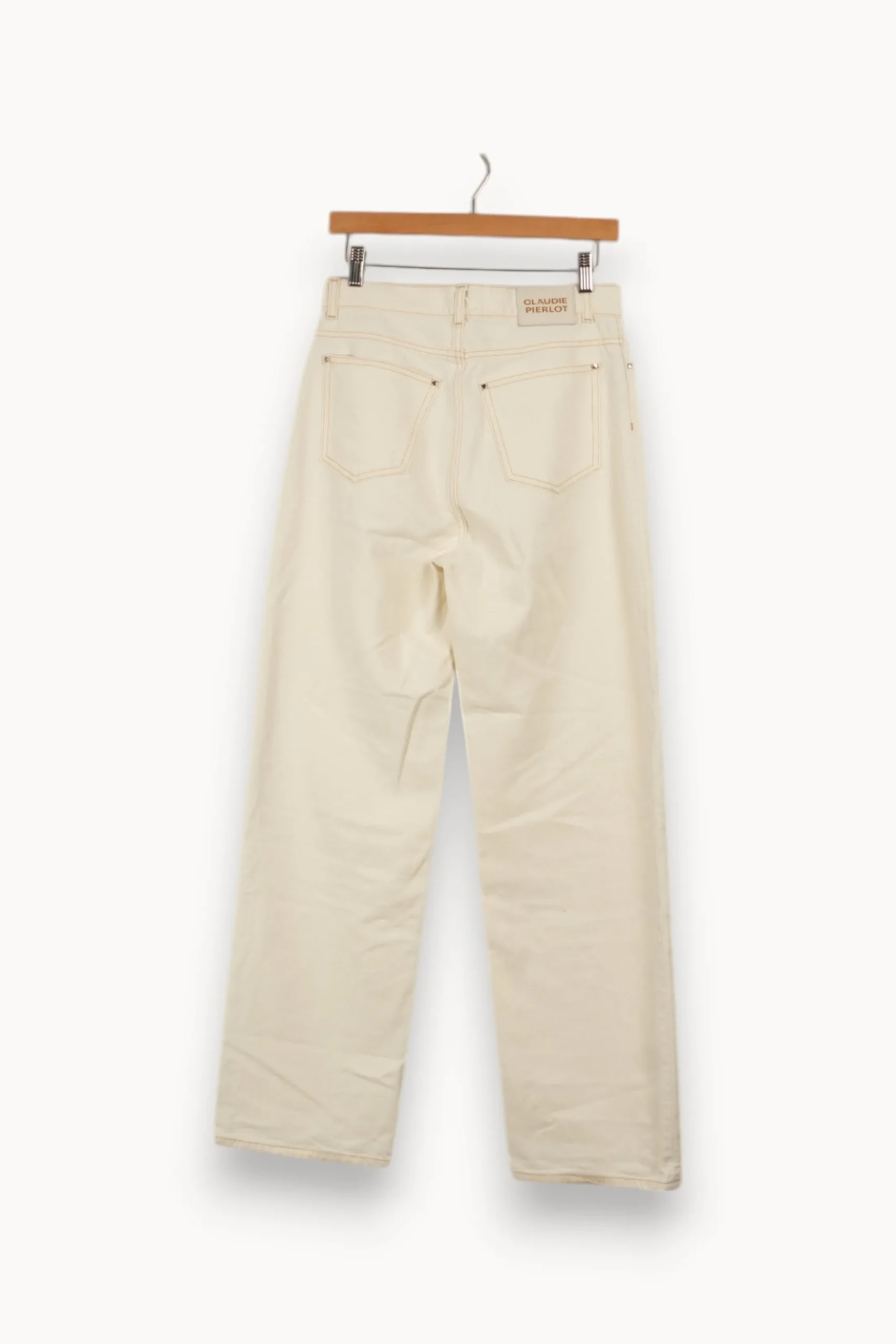 Cheap Claudie Pierlot Jean /beige - Taille L/40 Blanc