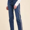 Online La Fée Maraboutée Jean droit en coton biologique - 36 Bleu