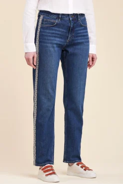 Clearance La Fée Maraboutée Jean droit en coton biologique - 36 Bleu