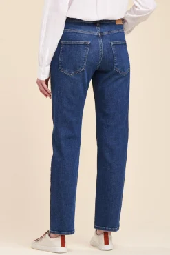 Online La Fée Maraboutée Jean droit en coton biologique - 36 Bleu