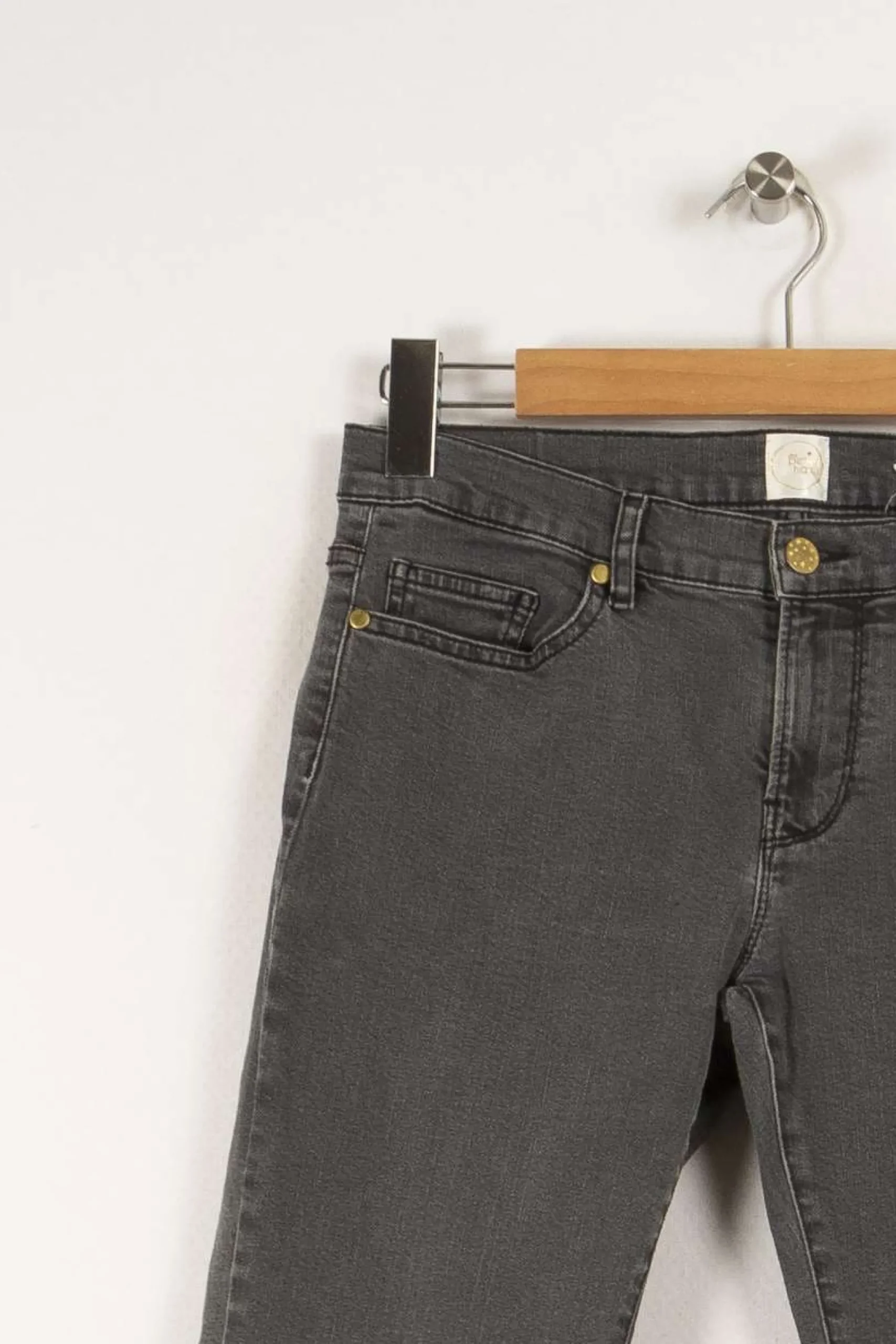 Fashion Des petits hauts Jean - Taille S/36 Gris