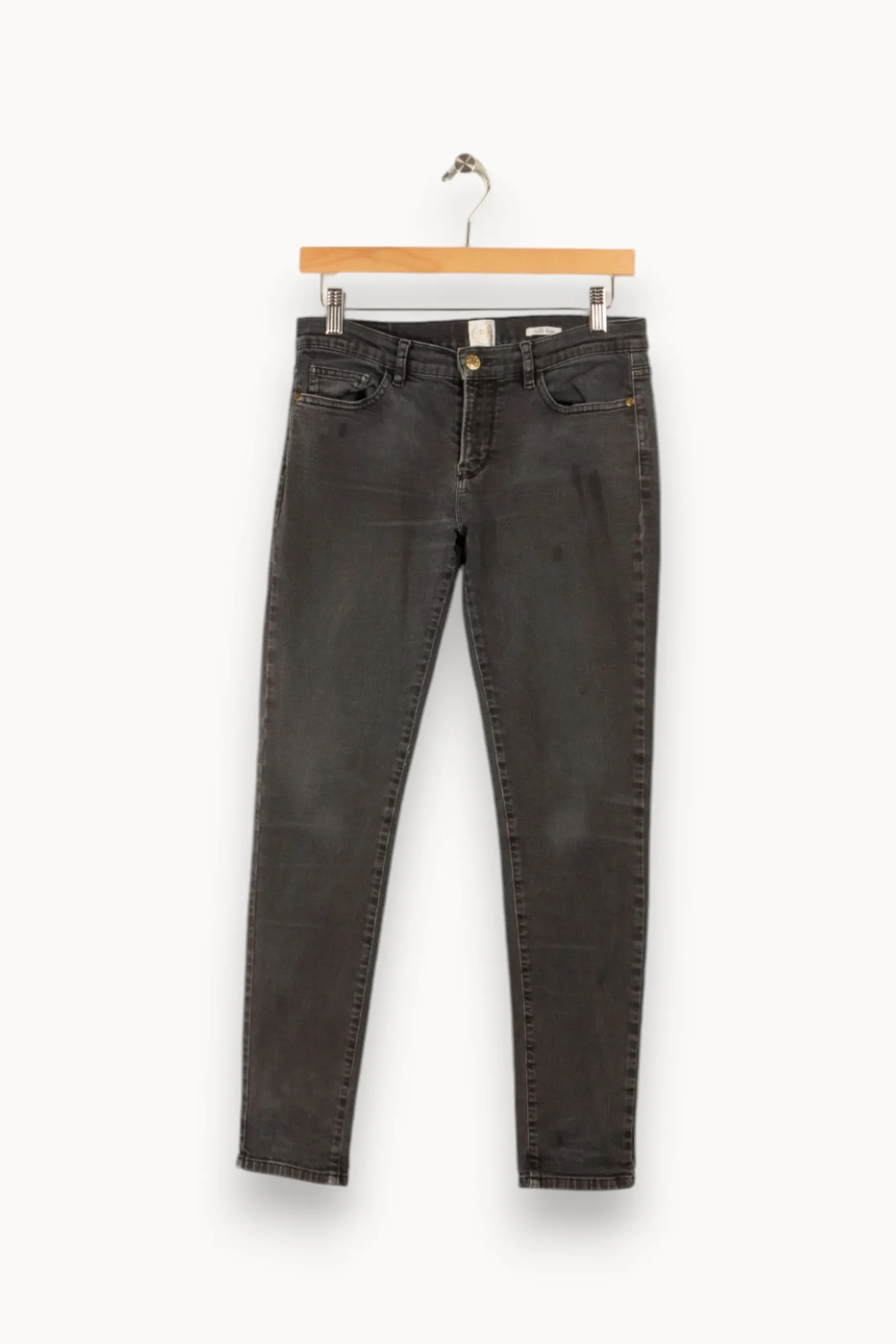 Best Sale Des petits hauts Jean foncé - Taille S/36 Gris