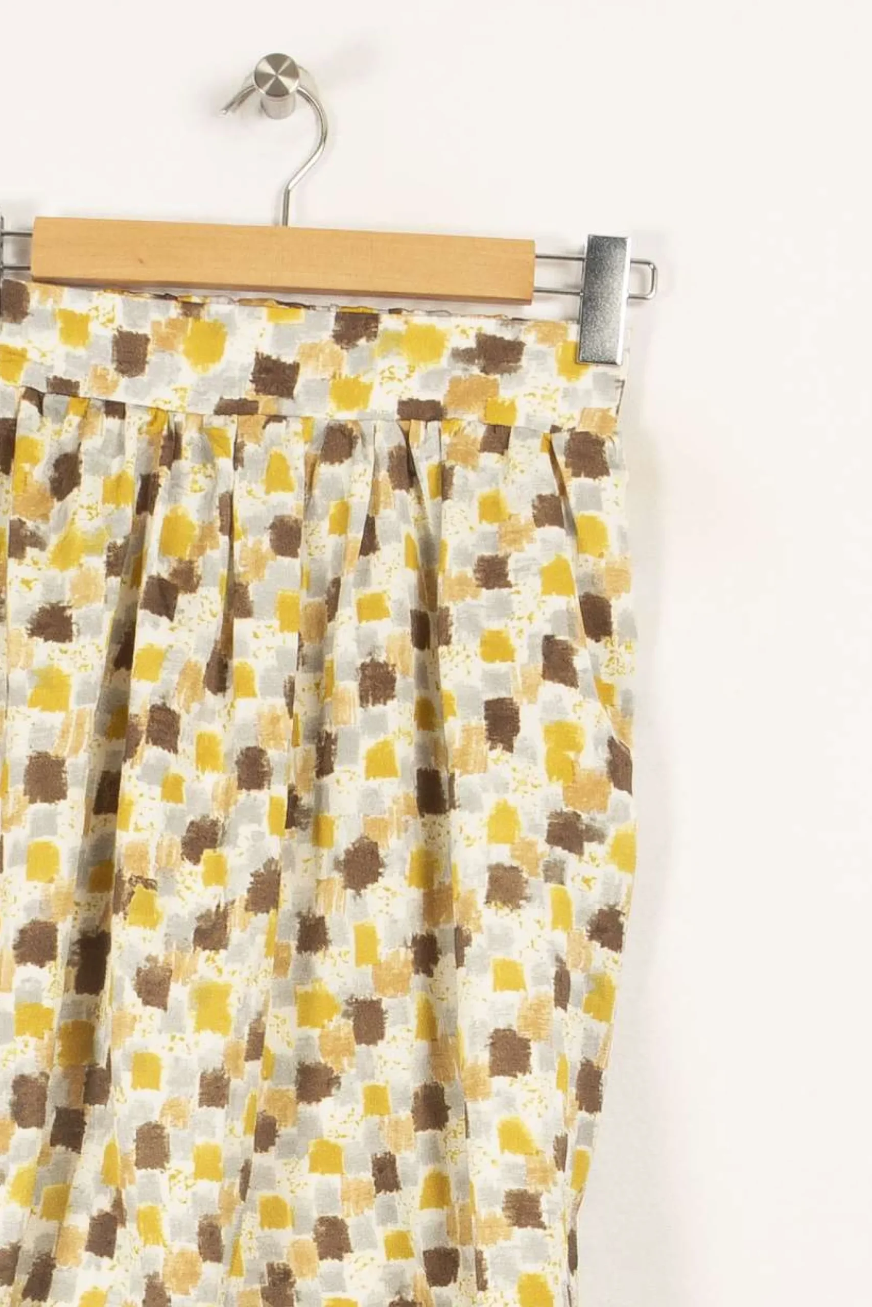 Best Sale La Fée Maraboutée Jupe à carreaux jaunes - Taille M/38 Multicolore