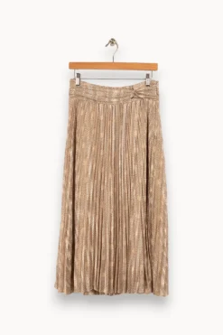 Discount ba&sh Jupe à motifs - Taille M/38 Beige
